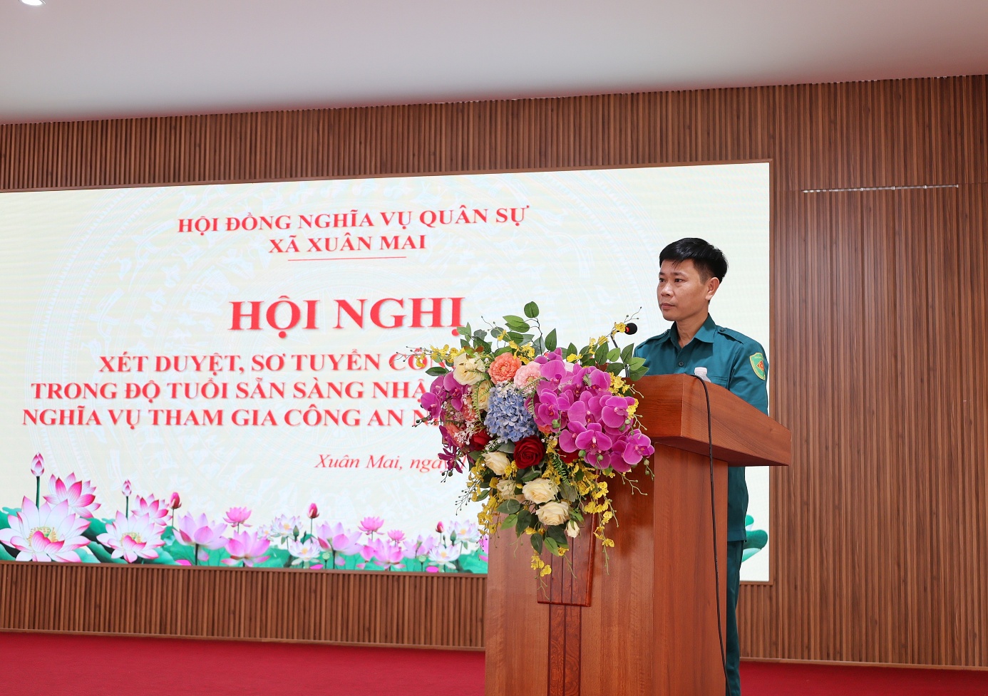 Xuân Mai tổ chức hội nghị xét duyệt, sơ tuyển công dân nam trong độ tuổi sẵn sàng nhập ngũ, thực hiện nghĩa vụ tham gia công an nhân dân năm 2026- Ảnh 4.