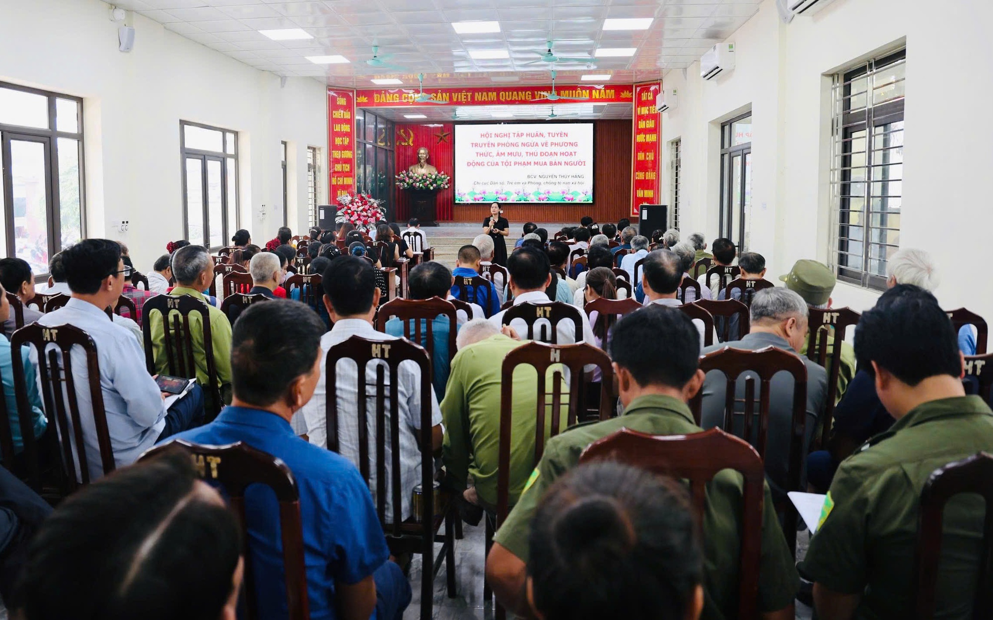 Xã Hòa Xá tổ chức tập huấn tuyên truyền Luật Phòng, chống mua bán người và hỗ trợ nạn nhân