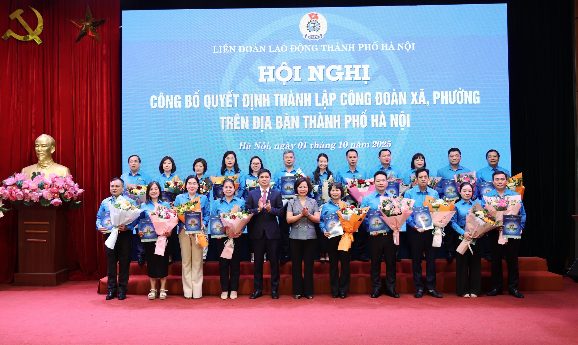 LĐLĐ thành phố Hà Nội công bố Quyết định thành lập 84 Công đoàn xã, phường- Ảnh 1.