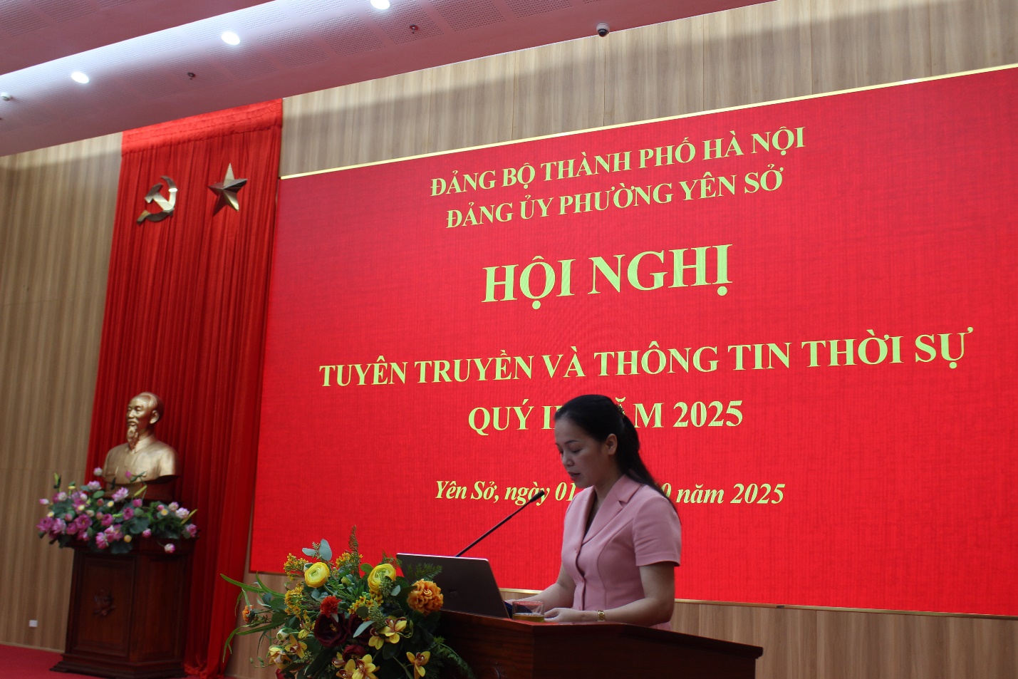 Đảng ủy phường Yên Sở tổ chức Hội nghị nghe thông tin thời sự trong nước và quốc tế quý III/2025- Ảnh 3.