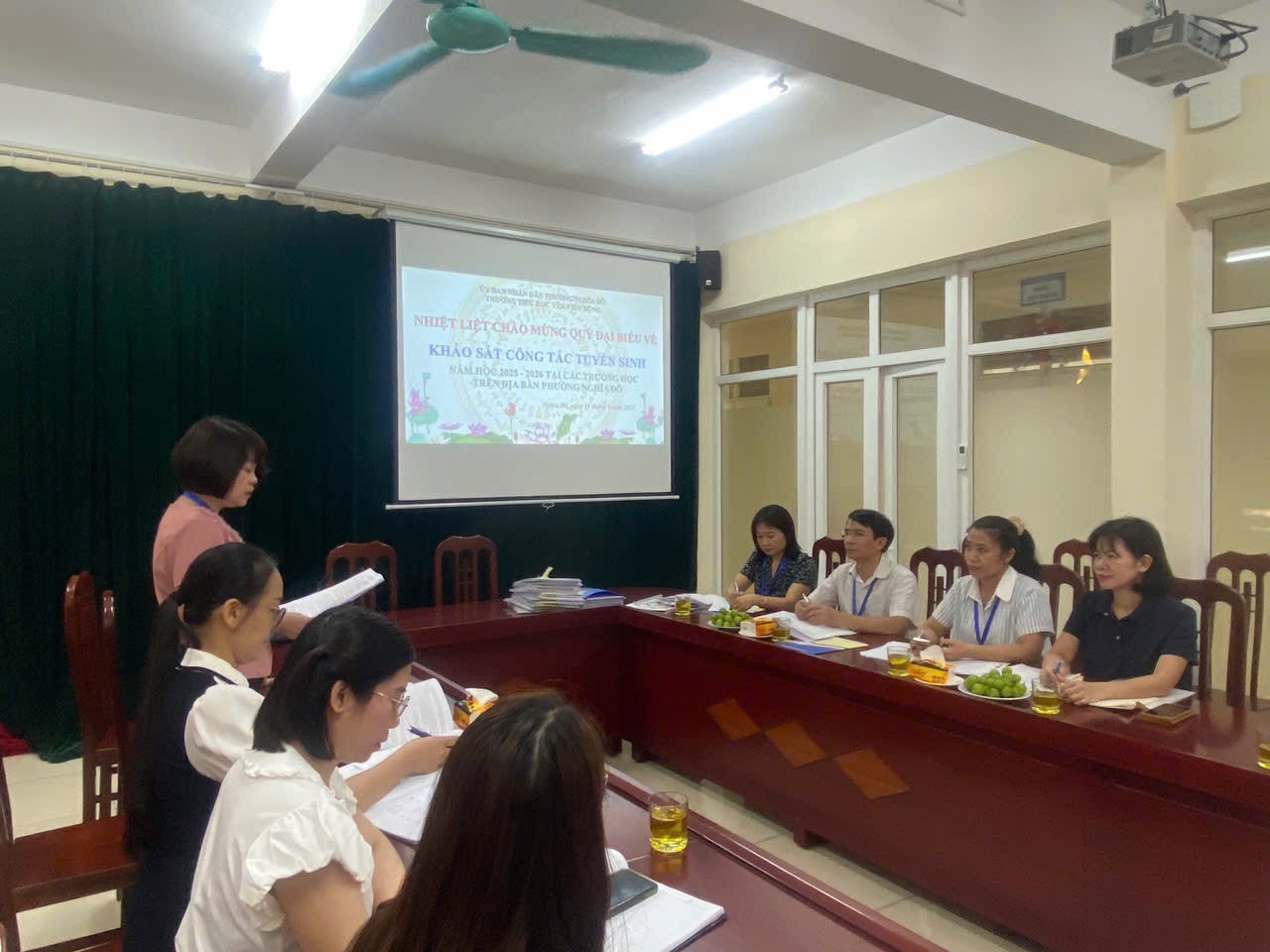 Thường trực Hội đồng nhân dân phường Nghĩa Đô khảo sát công tác tuyển sinh năm học 2025-2026- Ảnh 4.