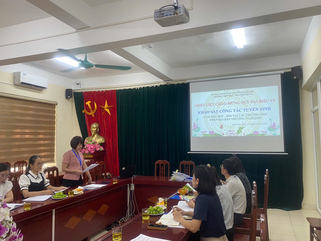 Thường trực Hội đồng nhân dân phường Nghĩa Đô khảo sát công tác tuyển sinh năm học 2025-2026- Ảnh 6.
