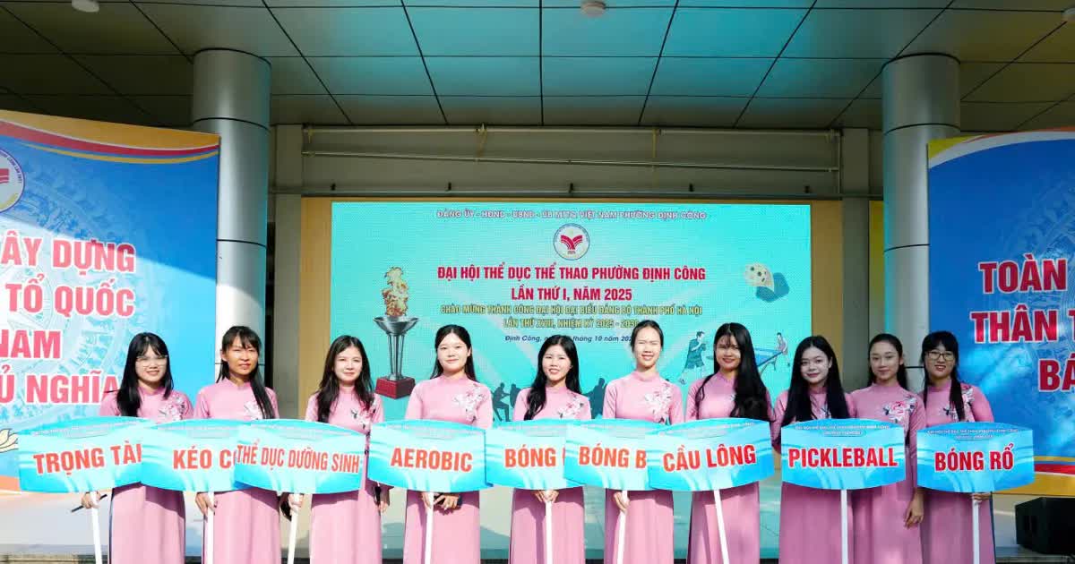 Ngày hội thể thao phường Định Công thu hút 1.500 người tham gia