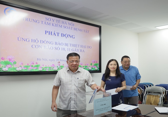 CDC Hà Nội tổ chức phát động ủng hộ đồng bào bị thiệt hại do cơn bão số 10 và số 11- Ảnh 1.
