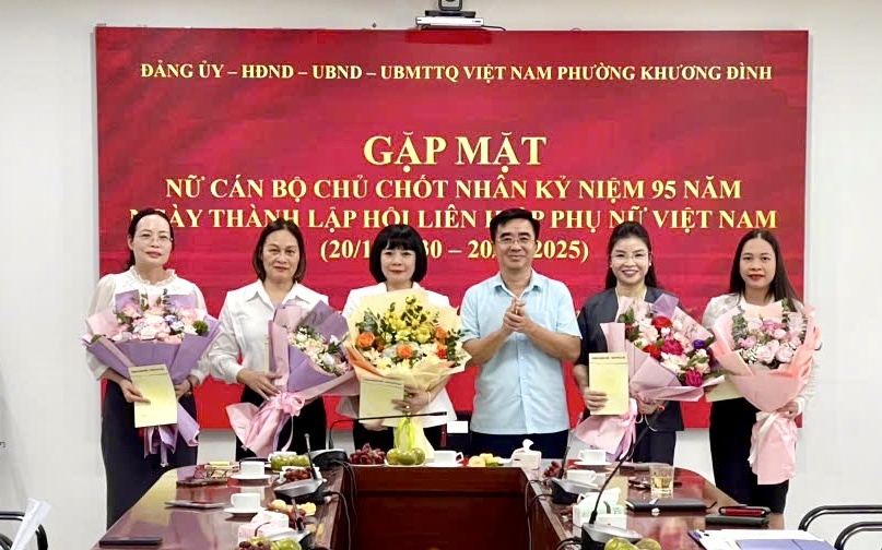 Khương Đình: Gặp mặt nữ cán bộ chủ chốt nhân kỷ niệm 95 năm thành lập Hội Liên hiệp Phụ nữ Việt Nam