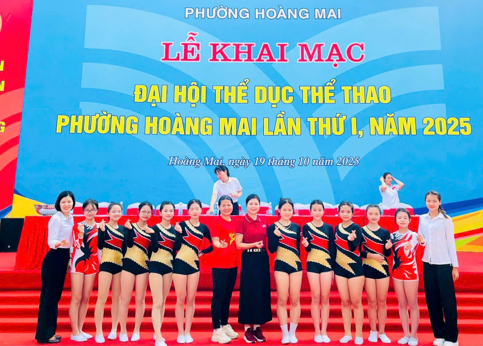 TRƯỜNG THCS YÊN SỞ THAM GIA LỄ KHAI MẠC ĐẠI HỘI THỂ DỤC THỂ THAO PHƯỜNG HOÀNG MAI LẦN THỨ NHẤT NĂM 2025- Ảnh 1.