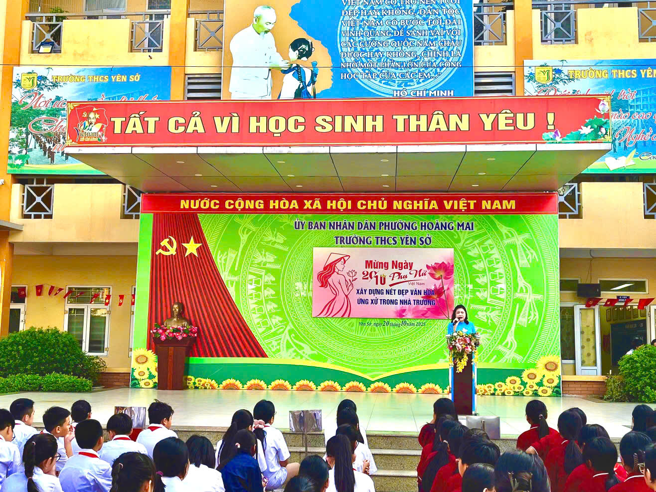 TRƯỜNG THCS YÊN SỞ TỔ CHỨC CHUỖI HOẠT ĐỘNG CHÀO MỪNG NGÀY PHỤ NỮ VIỆT NAM 20/10- Ảnh 1.