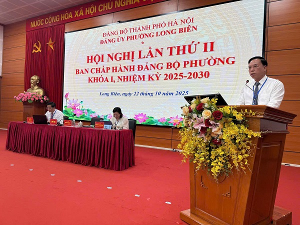 Hội nghị lần thứ Hai – Ban Chấp hành Đảng bộ phường Long Biên khóa I, nhiệm kỳ 2025-2030- Ảnh 1.