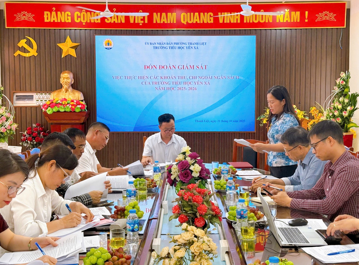 Thanh Liệt: Giám sát việc thực hiện các khoản thu, chi ngoài ngân sách tại Trường Tiểu học Yên Xá- Ảnh 1.