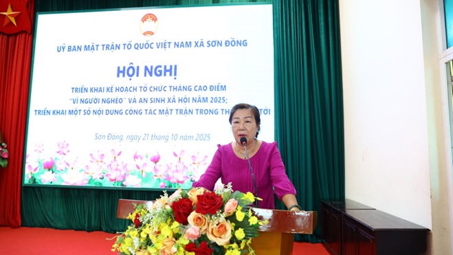 Hội nghị lần thứ Hai UB MTTQ xã Sơn Đồng thống nhất đổi tên Ban Công tác Mặt trận khu dân cư các thôn bị trùng sau khi sắp xếp đơn vị hành chính trên địa bàn xã- Ảnh 7.