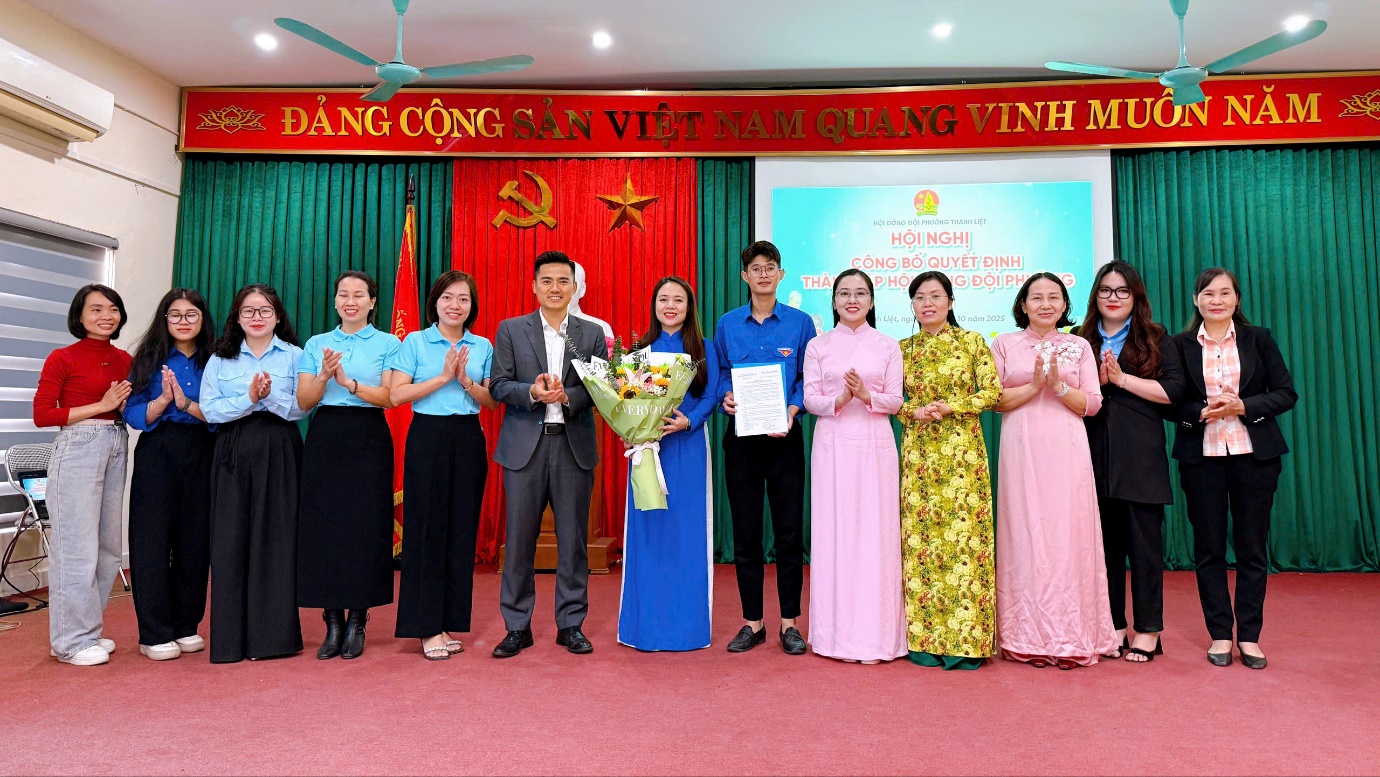 Thanh Liệt: Công bố quyết định thành lập Hội đồng đội phường- Ảnh 2.