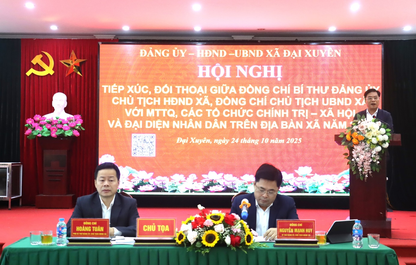 Xã Đại Xuyên tổ chức hội nghị tiếp xúc, đối thoại giữa người đứng đầu Cấp ủy, Chính quyền với Nhân dân  năm 2025- Ảnh 1.