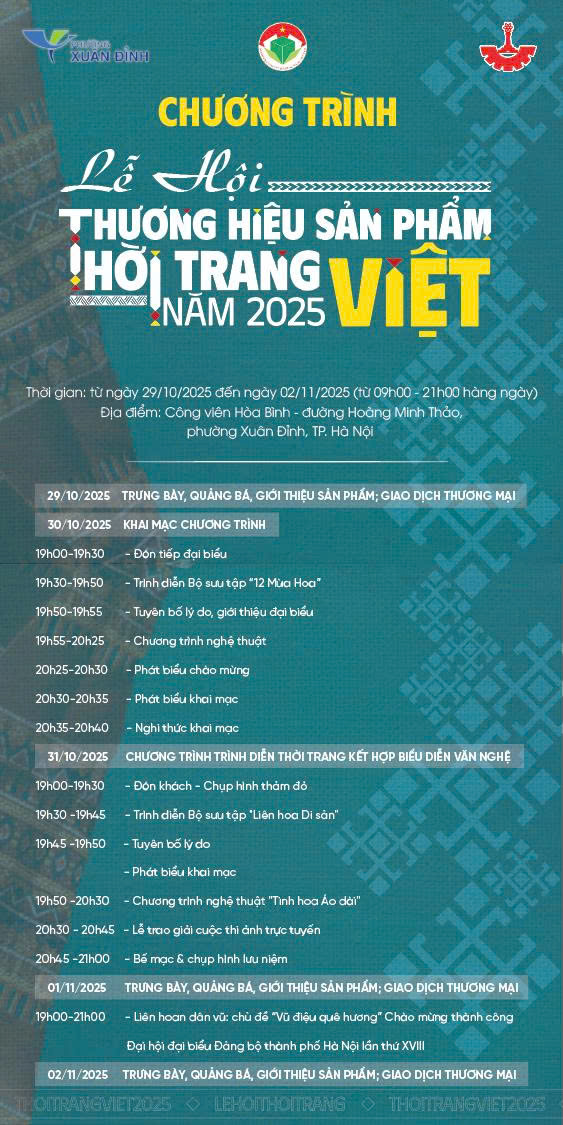 Phường Xuân Đỉnh: Sắp diễn ra chương trình Lễ hội Thương hiệu Sản phẩm Thời trang Việt năm 2025- Ảnh 2.