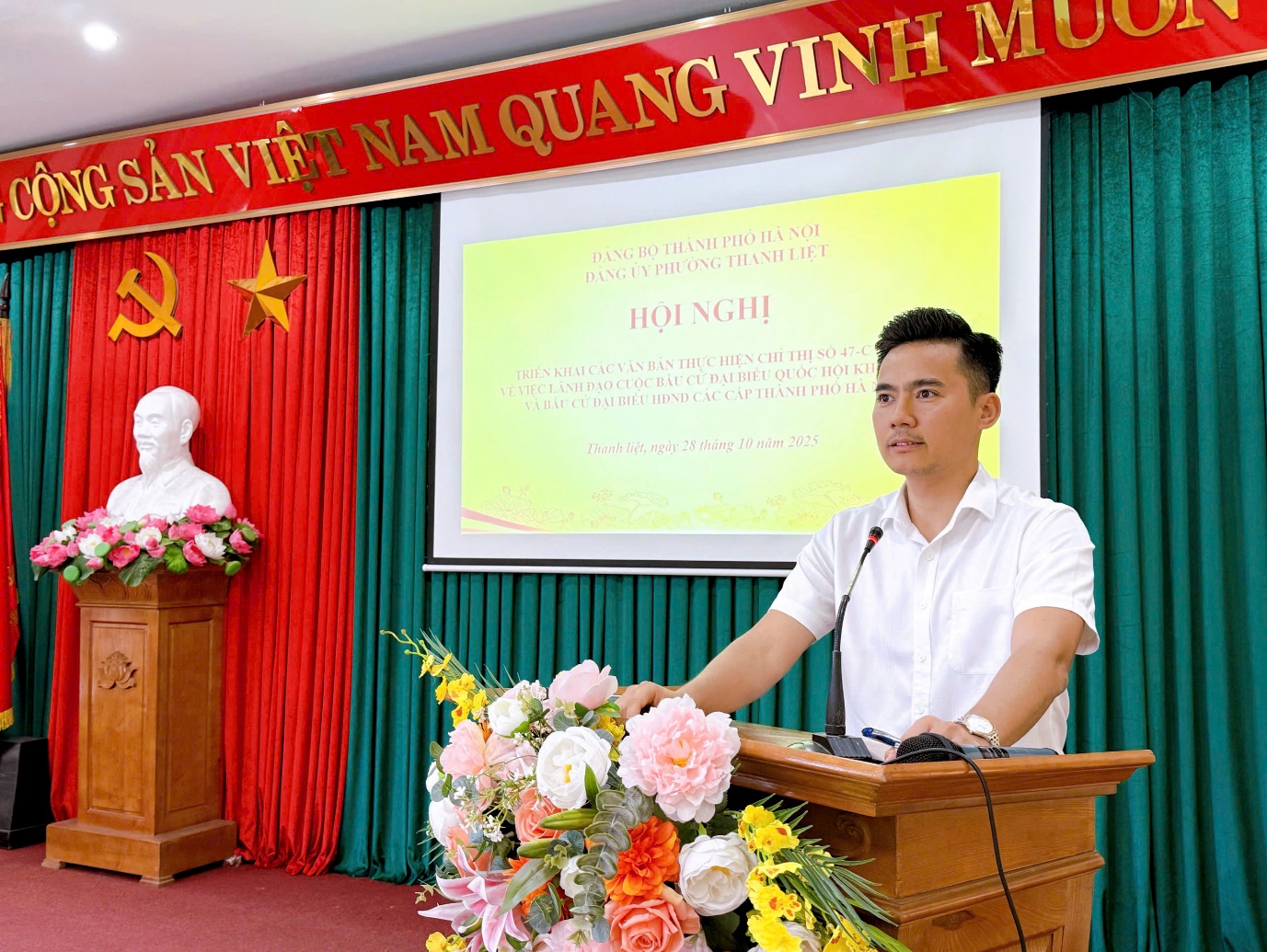 Đảng ủy phường Thanh Liệt lan tỏa tinh thần Đại hội XVIII Đảng bộ thành phố Hà Nội tới cán bộ, đảng viên và nhân dân- Ảnh 3.
