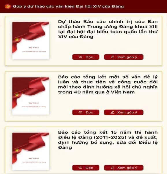 HƯỚNG DẪN GÓP Ý DỰ THẢO CÁC VĂN KIỆN ĐẠI HỘI XIV CỦA ĐẢNG TRÊN ỨNG DỤNG VNEID- Ảnh 4.