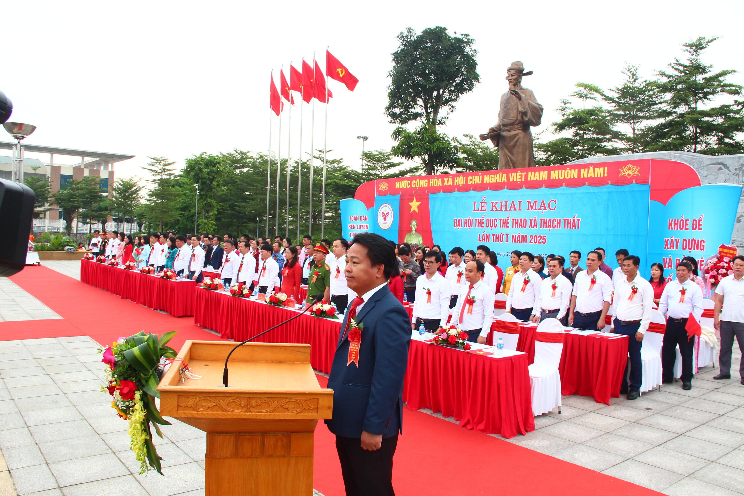 ẢNH: ĐẠI HỘI THỂ DỤC THỂ THAO XÃ THẠCH THẤT LẦN THỨ NHẤT NĂM 2025.- Ảnh 4.