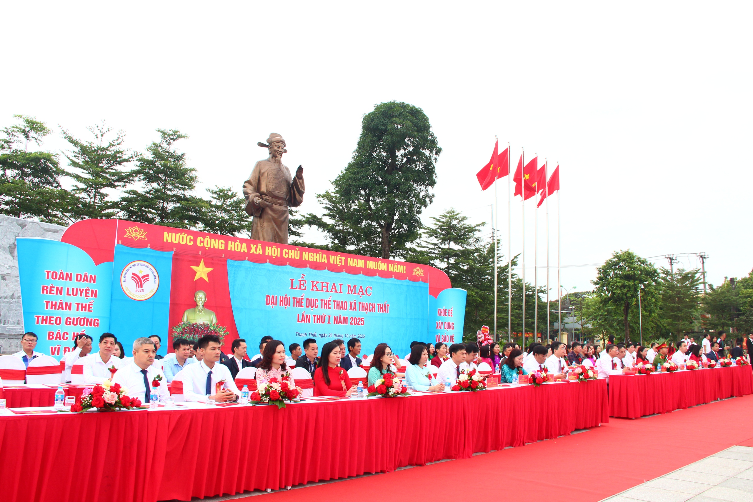 ẢNH: ĐẠI HỘI THỂ DỤC THỂ THAO XÃ THẠCH THẤT LẦN THỨ NHẤT NĂM 2025.- Ảnh 11.