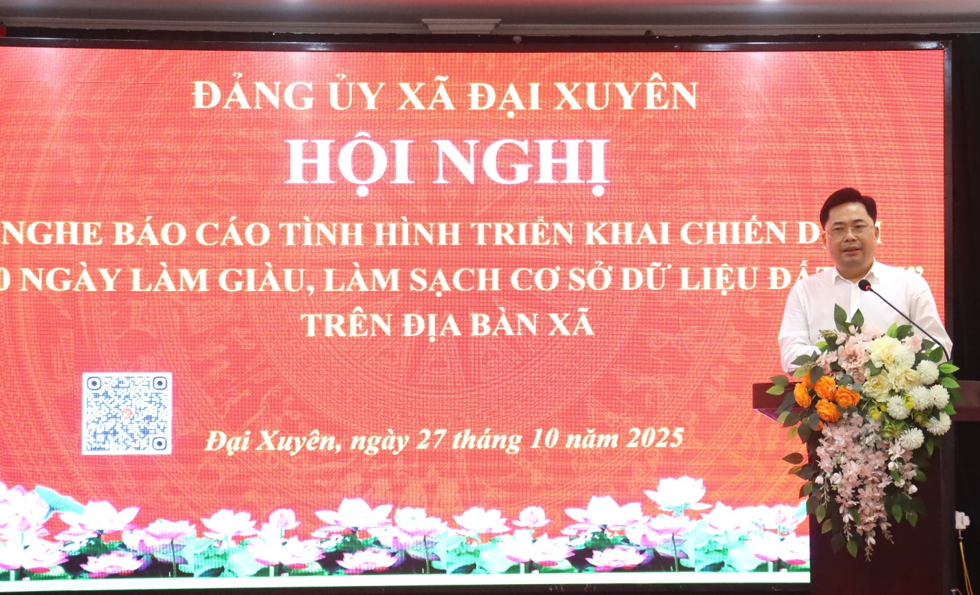 Đại Xuyên đẩy nhanh tiến độ làm giàu, làm sạch cơ sở dữ liệu đất đai trên địa bàn- Ảnh 3.
