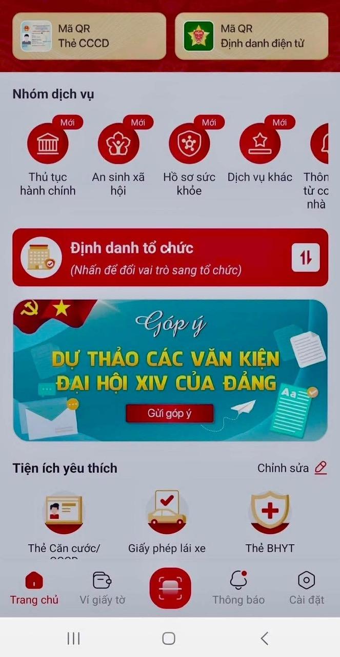 Hướng dẫn góp ý Dự thảo các văn kiện Đại hội XIV của Đảng qua tài khoản VNeID- Ảnh 1.