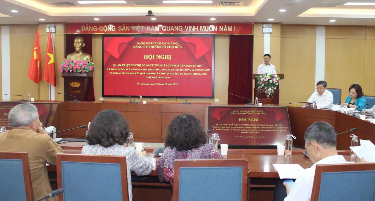 Phường Ô Chợ Dừa đổi mới sinh hoạt chi bộ theo tinh thần Chỉ thị 50-CT/TW- Ảnh 3.