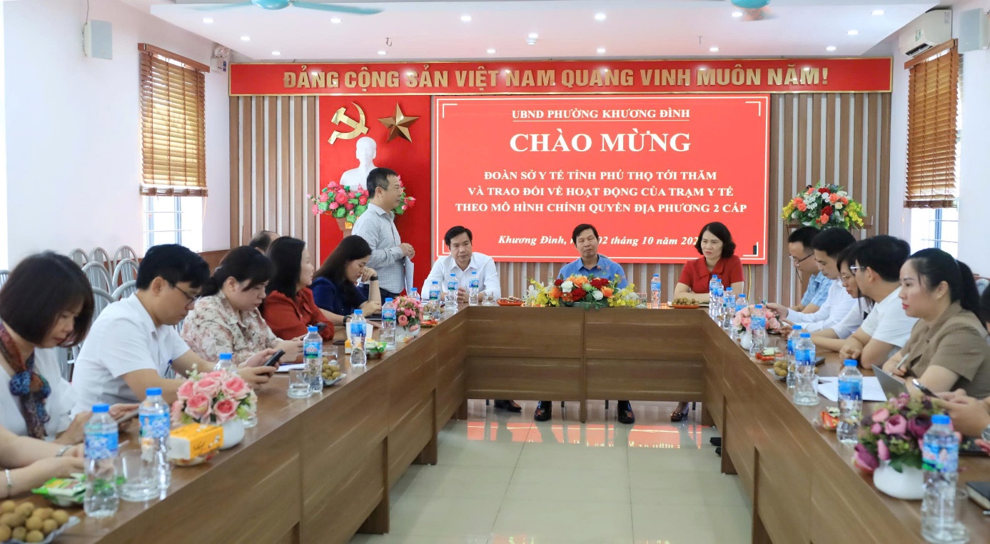 Khương Đình: Tiếp đoàn Sở Y tế tỉnh Phú Thọ thăm và trao đổi kinh nghiệm tổ chức hoạt động của Trạm Y tế- Ảnh 2.