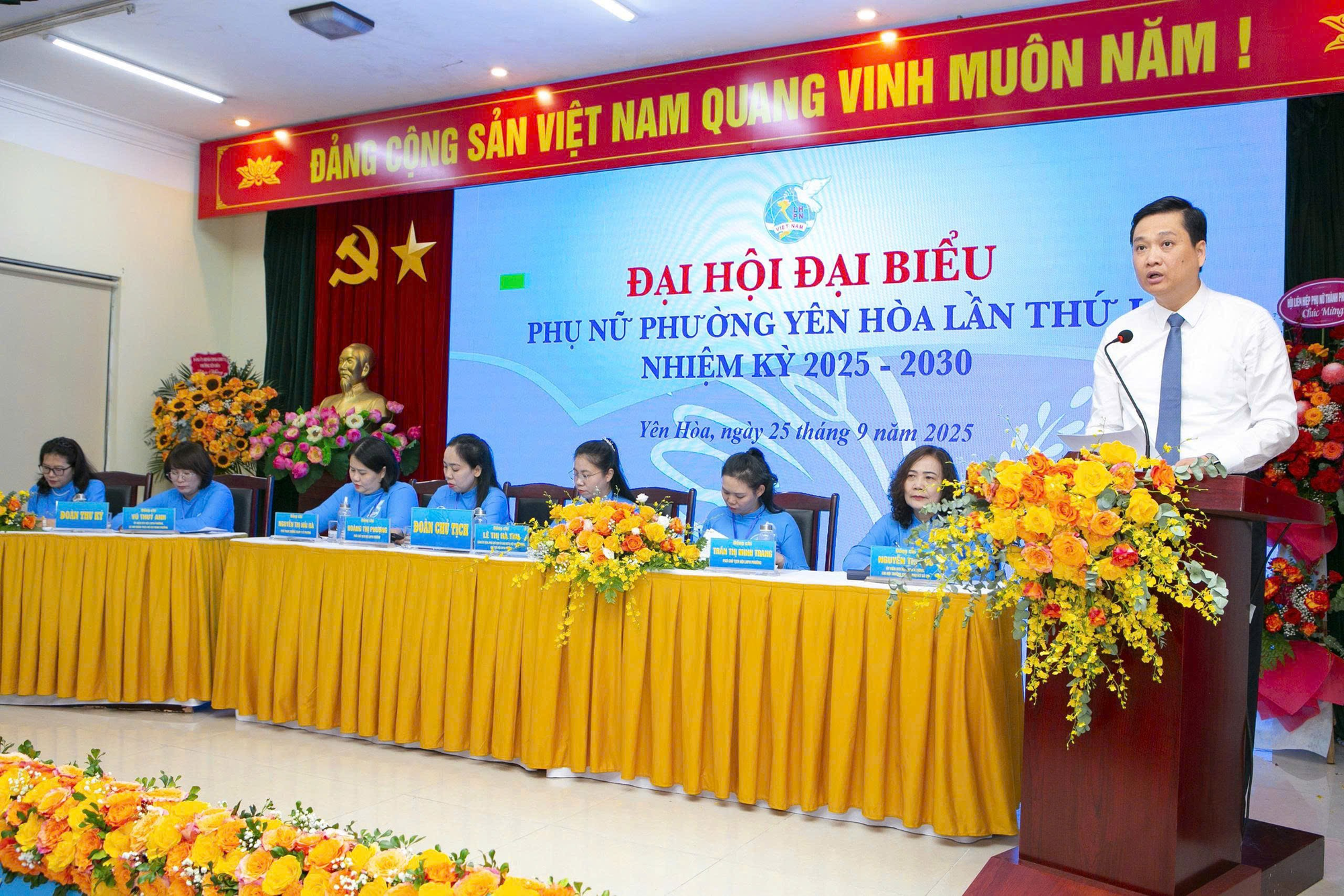  Đại hội đại biểu Hội liên hiệp Phụ nữ phường Yên Hòa lần thứ I: Đột phá chuyển đổi số, thúc đẩy bình đẳng giới, phụ nữ khởi nghiệp, đổi mới sáng tạo, làm giàu chính đáng- Ảnh 2.