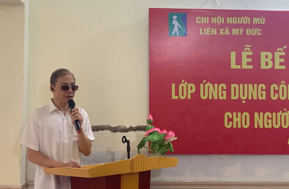 Mỹ Đức: Bế giảng lớp ứng dụng công nghệ thông tin cho người khiếm thị- Ảnh 6.