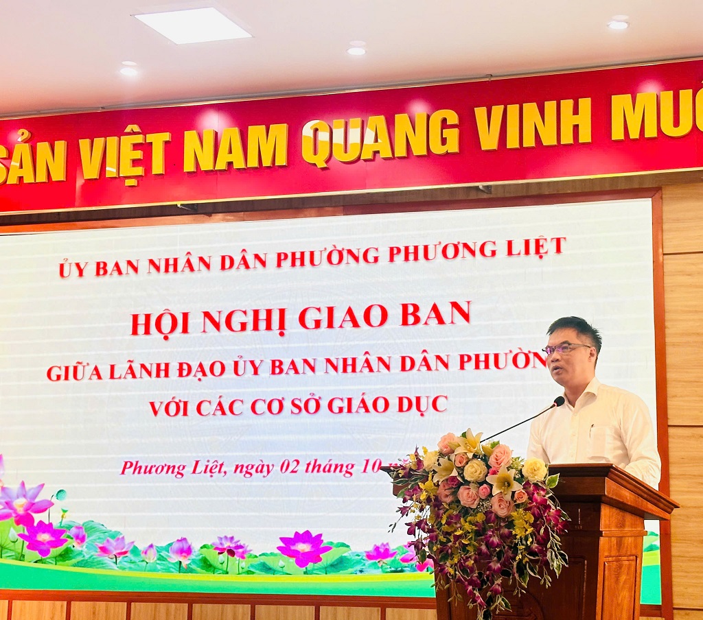 UBND phường Phương Liệt tổ chức hội nghị giao ban với các cơ sở giáo dục trên địa bàn phường- Ảnh 2.