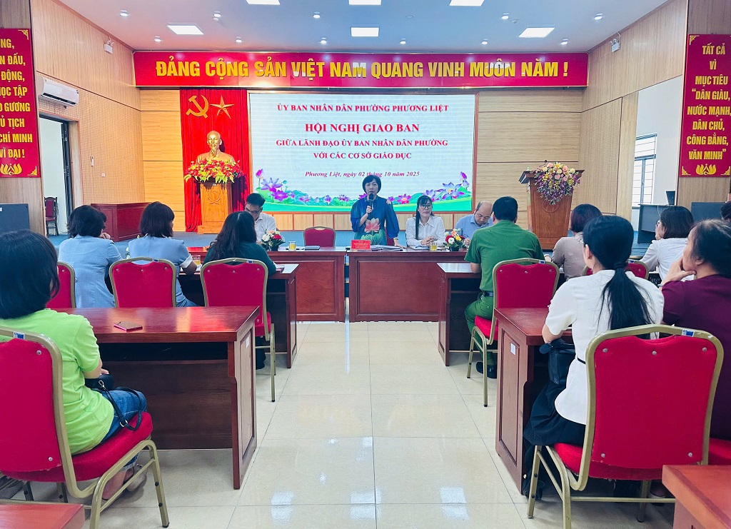 UBND phường Phương Liệt tổ chức hội nghị giao ban với các cơ sở giáo dục trên địa bàn phường- Ảnh 4.