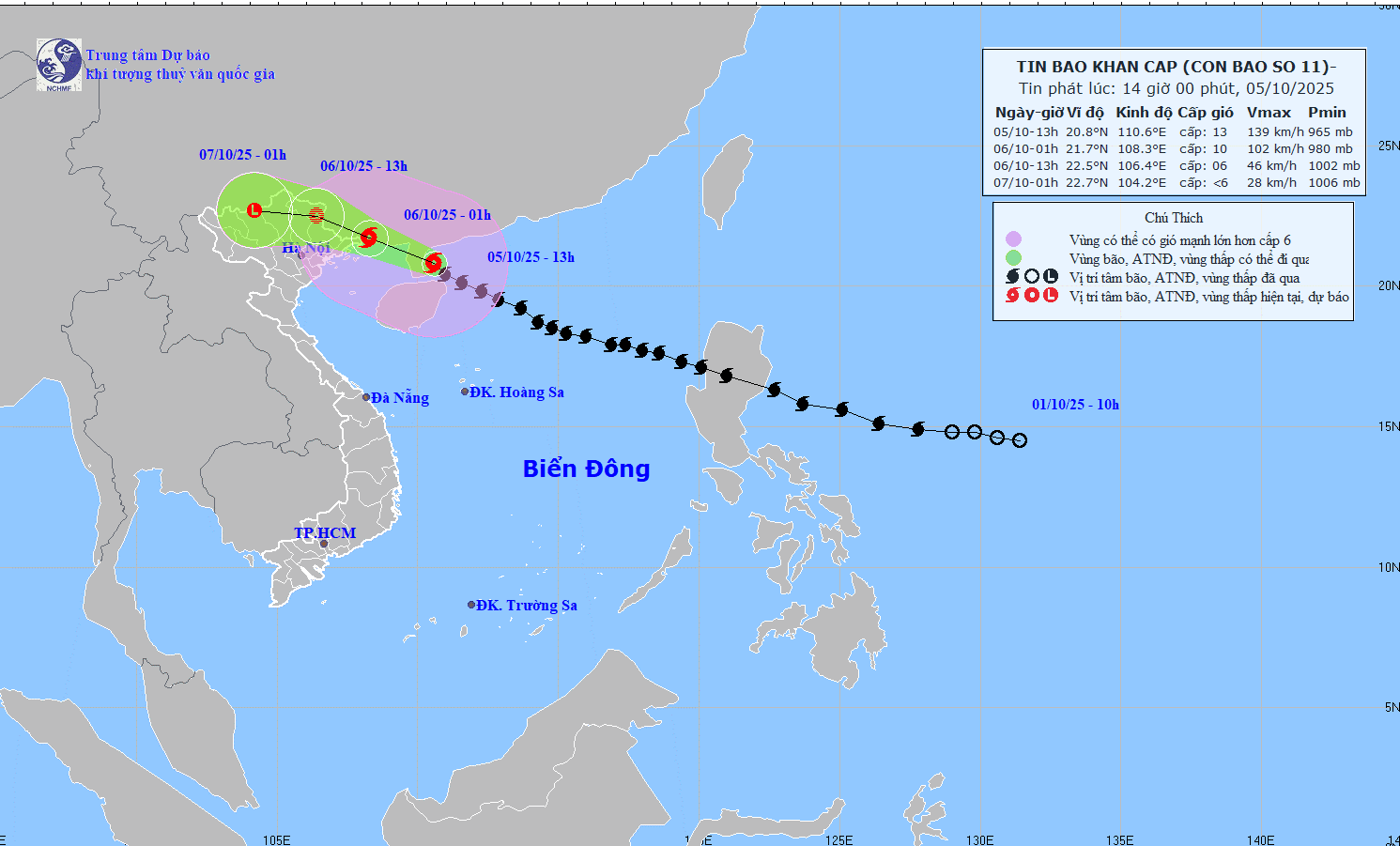 Bão số 11 tiến sát Quảng Ninh, Hà Nội chuẩn bị mưa lớn- Ảnh 1.