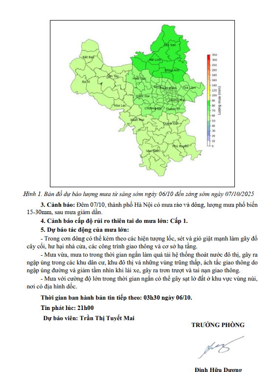Dự báo mưa lớn Thành phố Hà Nội trong 24 đến 48 giờ tới- Ảnh 2.