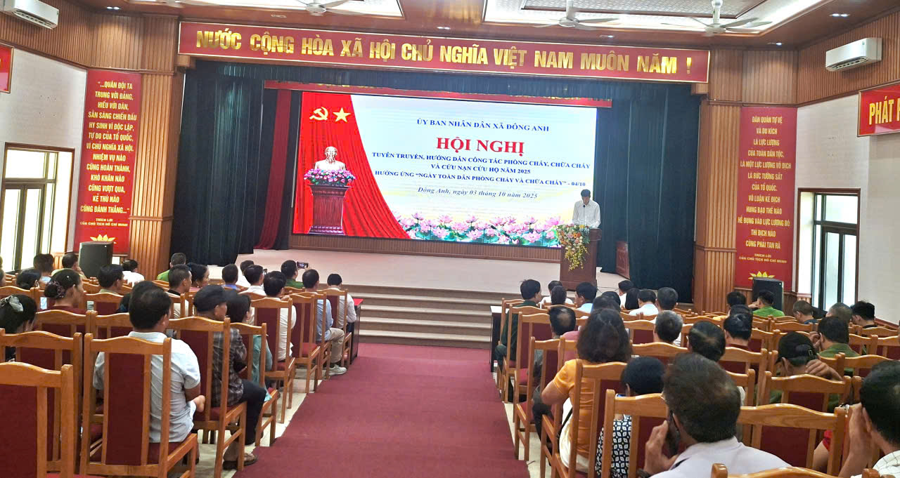 Đông Anh tổ chức hội nghị tuyên truyền, hướng dẫn công tác phòng cháy, chữa cháy và cứu nạn cứu hộ năm 2025- Ảnh 1.