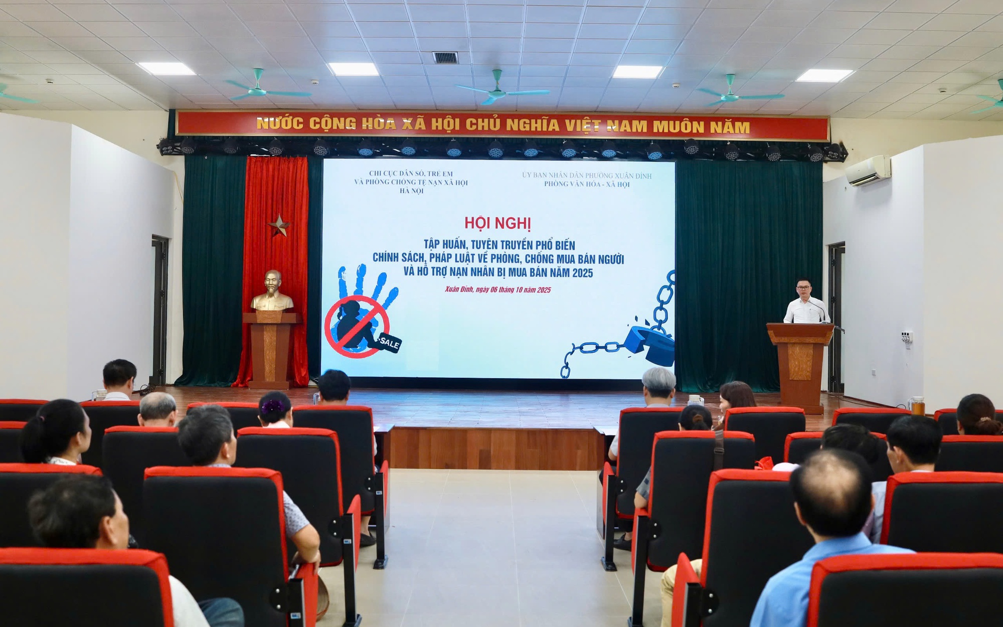 Phường Xuân Đỉnh tổ chức Hội nghị tập huấn, tuyên truyền chính sách pháp luật về phòng, chống mua bán người năm 2025