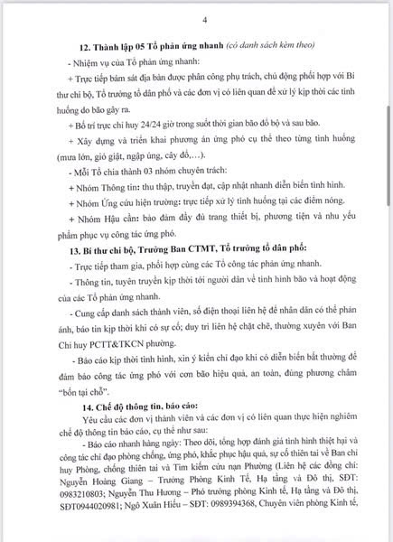 PHƯỜNG VĂN MIẾU – QUỐC TỬ GIÁM CHỦ ĐỘNG TRIỂN KHAI CÁC BIỆN PHÁP ỨNG PHÓ VỚI BÃO SỐ 11 (BÃO MATMO)- Ảnh 5.