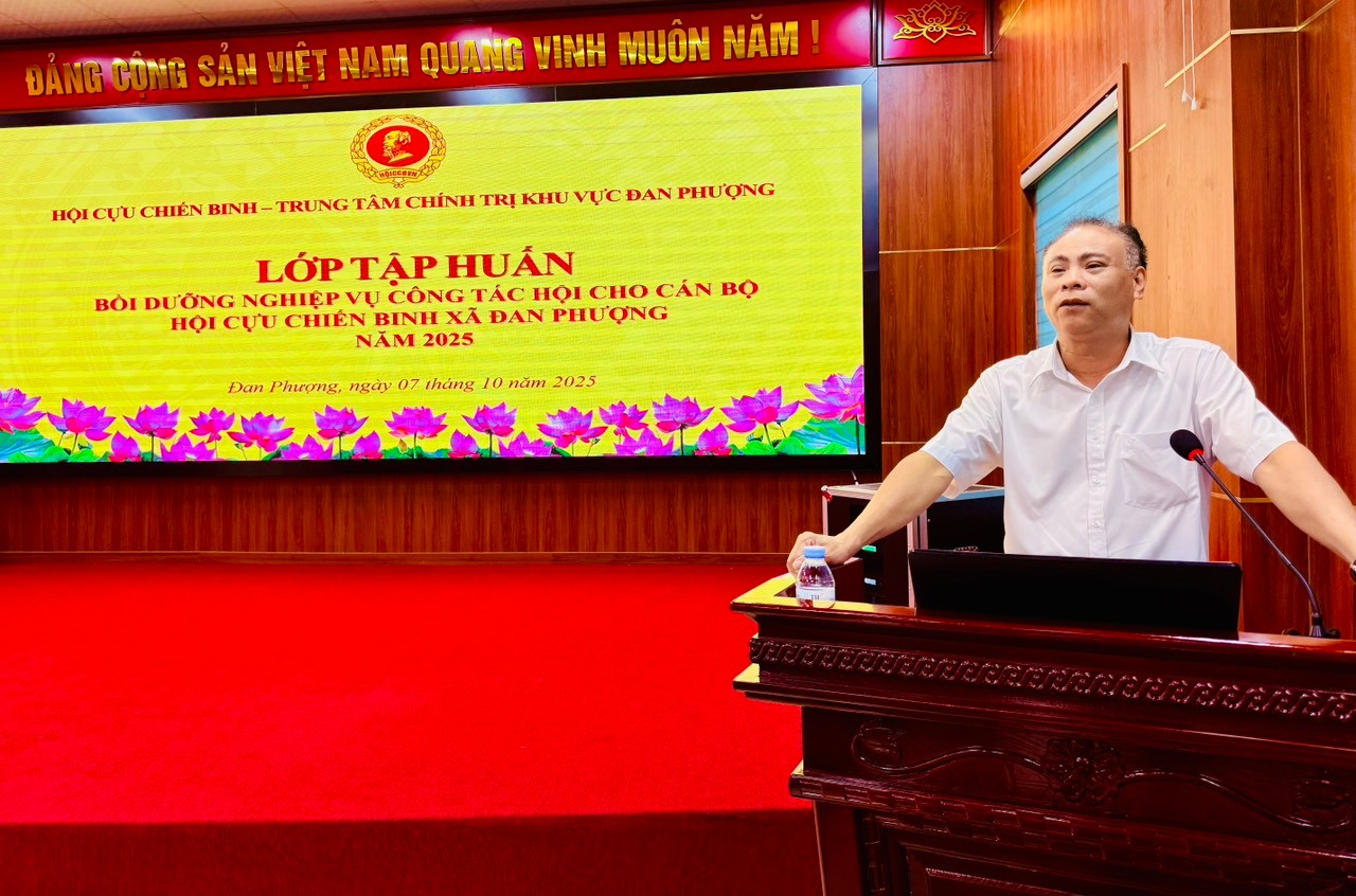 Hội Cựu chiến binh xã Đan Phượng tổ chức lớp tập huấn nghiệp vụ công tác hội năm 2025- Ảnh 1.