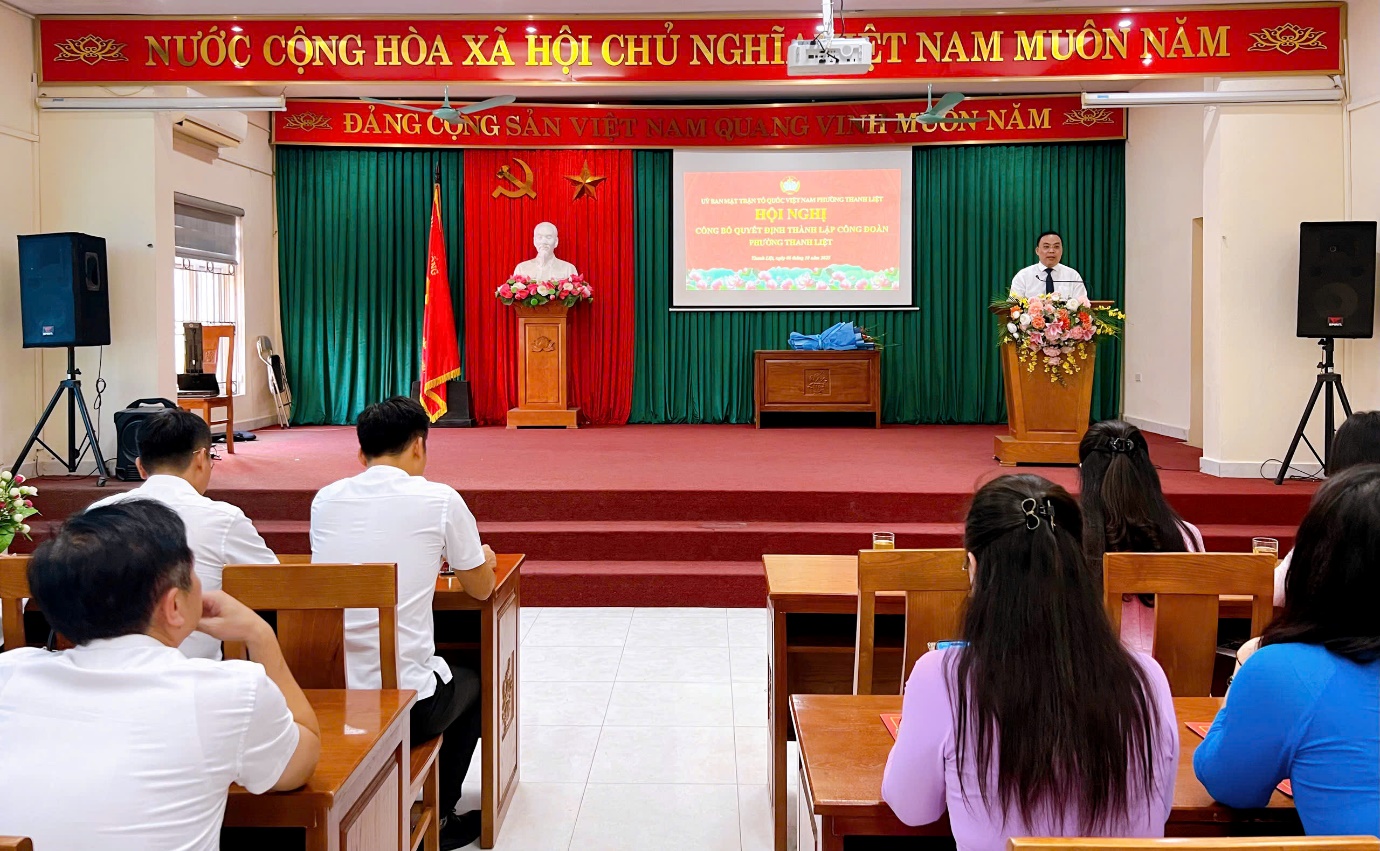 Đồng chí Thái Vĩnh Thắng giữ chức Chủ tịch Công đoàn phường Thanh Liệt nhiệm kỳ 2025 - 2030- Ảnh 4.