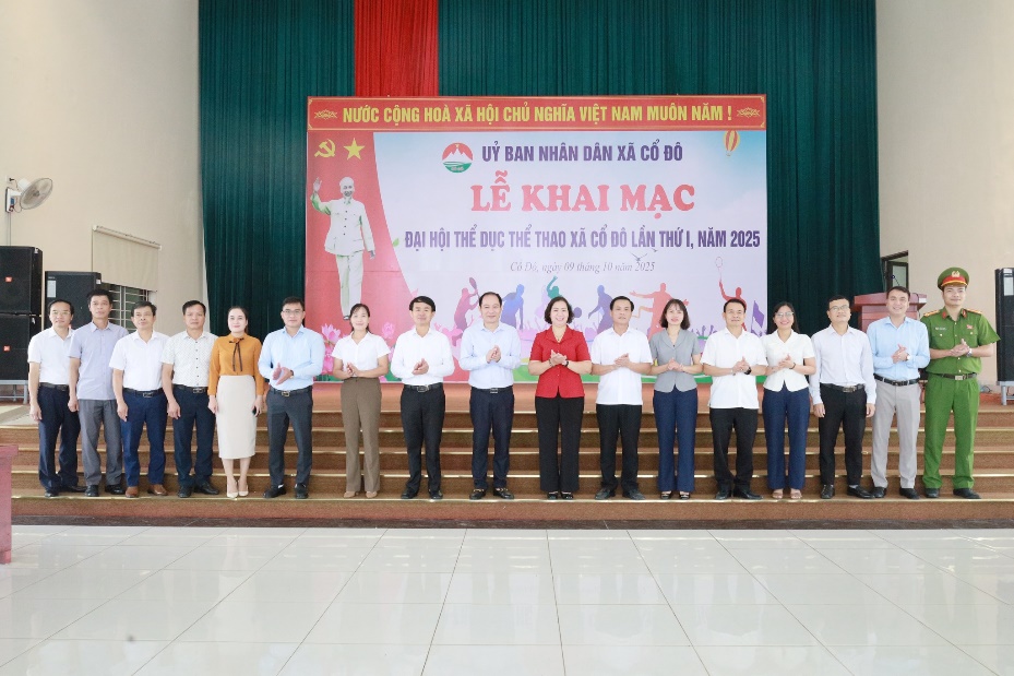 UBND xã Cổ Đô tổ chức khai mạc Đại hội TDTT xã lần thứ I năm 2025. - Ảnh 1.