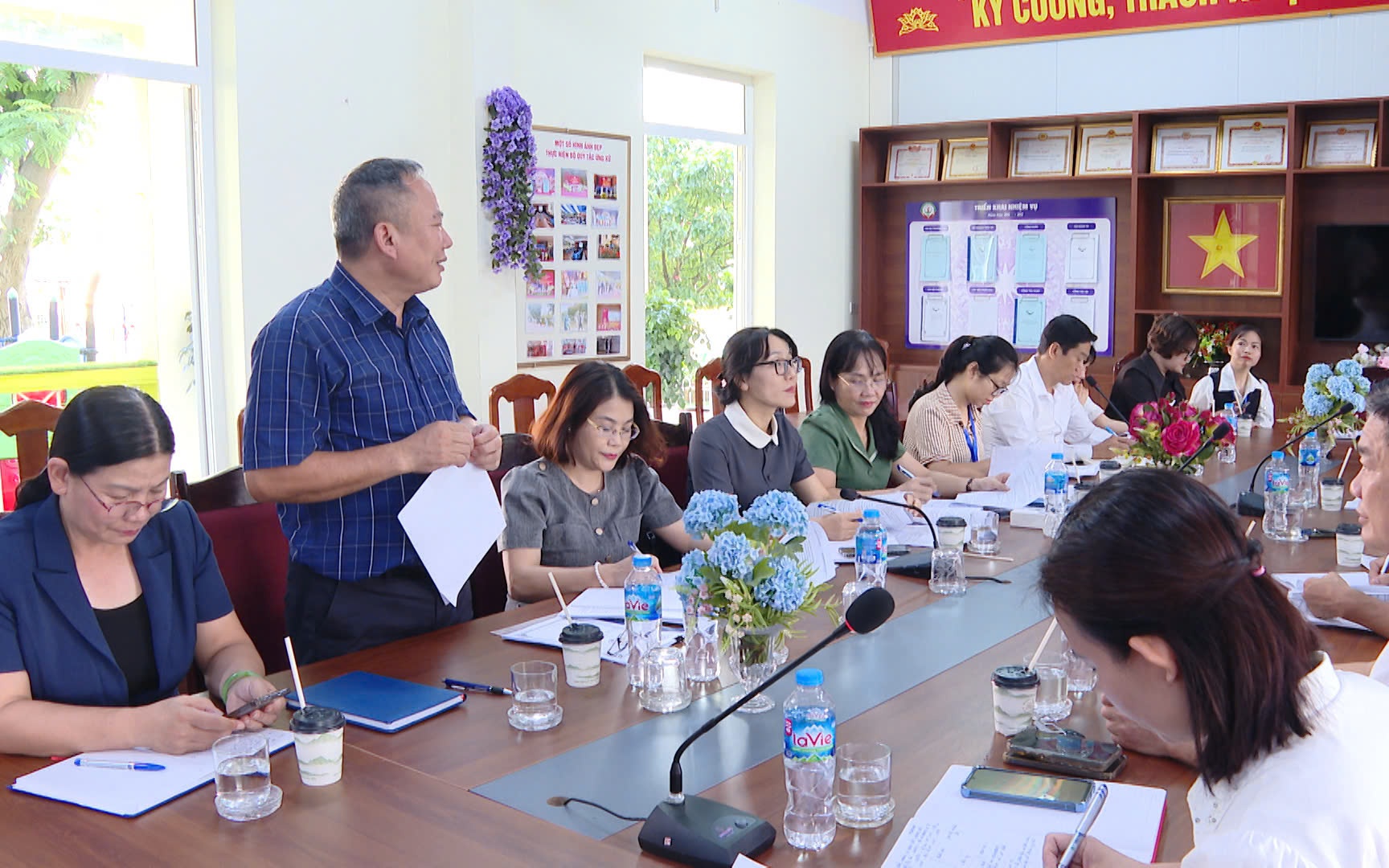 Nâng cao chất lượng giáo dục mầm non: Ban Văn hoá - Xã hội - HĐND xã Thanh Trì làm việc với Trường Mầm non Ngũ Hiệp