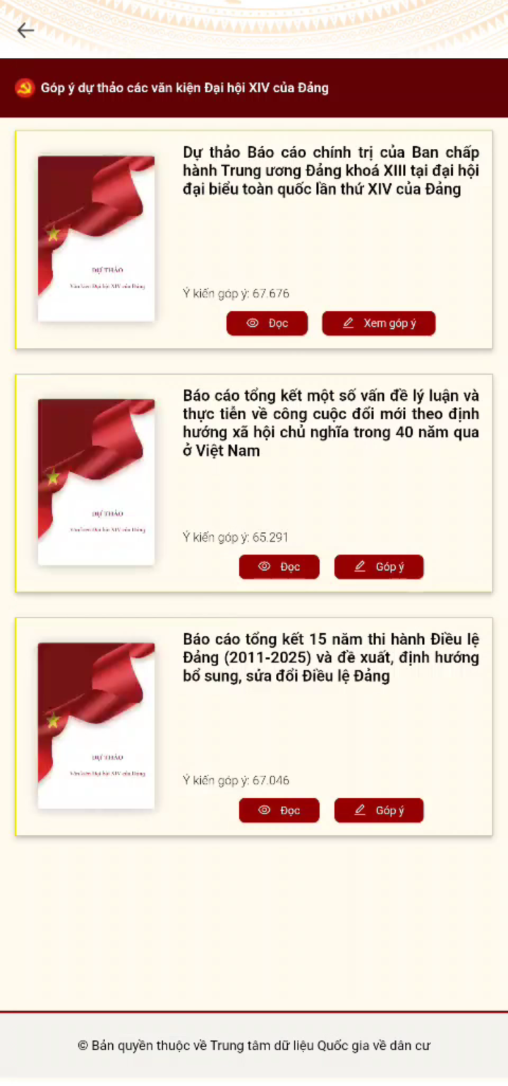 HƯỚNG DẪN ĐẢNG VIÊN, CÁN BỘ VÀ NHÂN DÂN THAM GIA “GÓP Ý DỰ THẢO CÁC VĂN KIỆN ĐẠI HỘI XIV CỦA ĐẢNG” TRÊN ỨNG DỤNG VNEID - Ảnh 3.