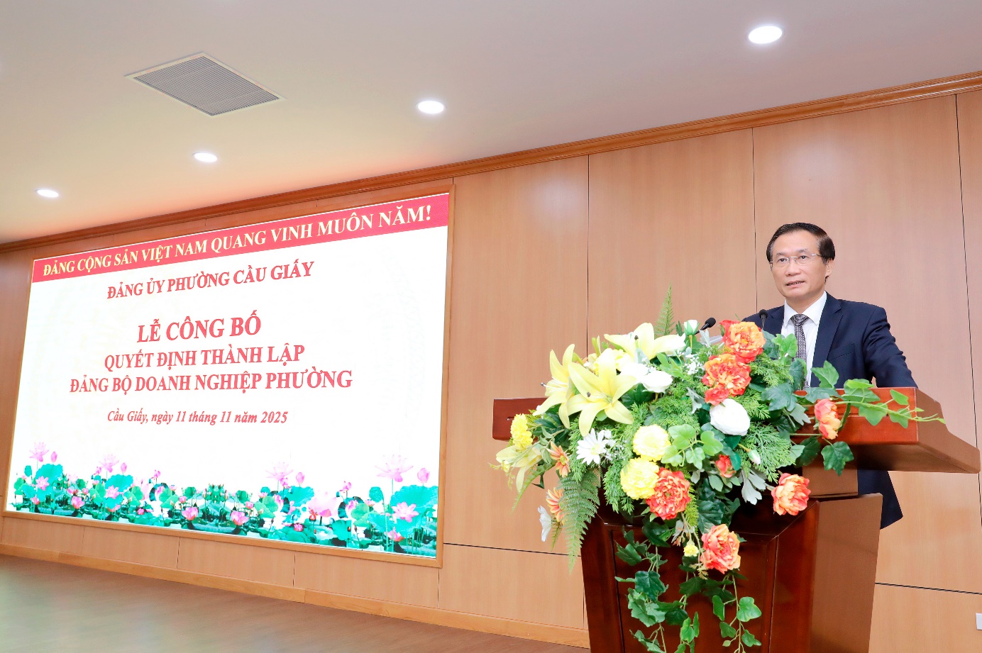 Lễ công bố quyết định thành lập Đảng bộ Doanh nghiệp phường Cầu Giấy- Ảnh 4.