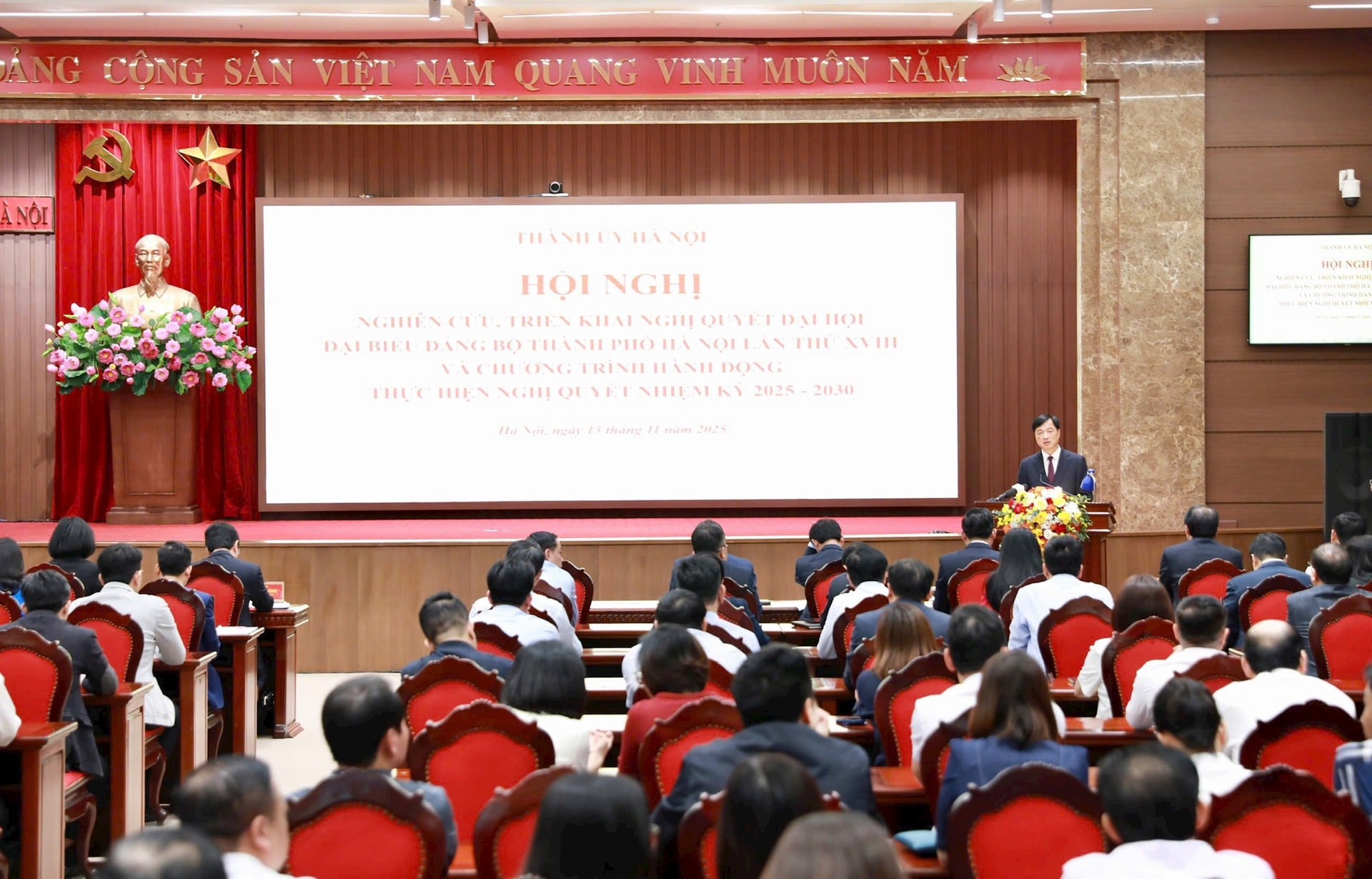 Hơn 44.800 cán bộ, đảng viên Thủ đô học tập, nghiên cứu, triển khai thực hiện Nghị quyết Đại hội Đảng bộ thành phố lần thứ XVIII- Ảnh 1.