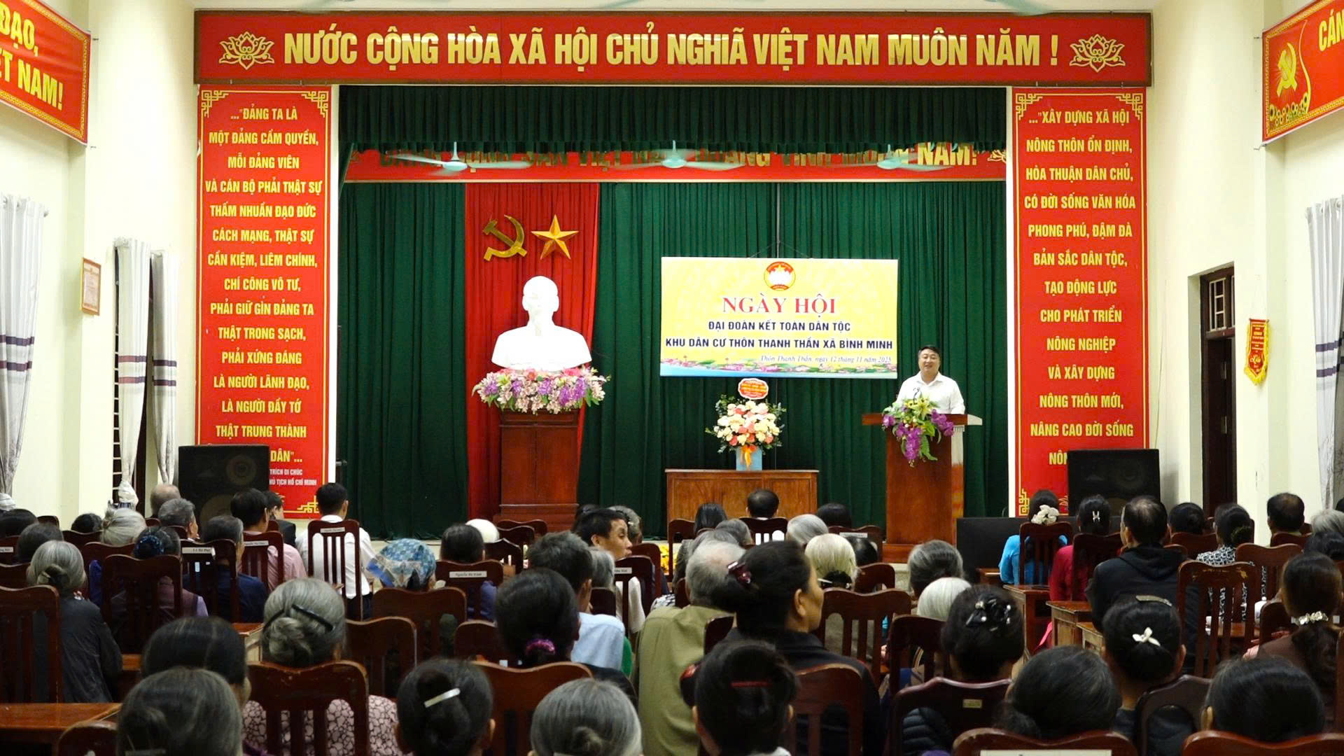 Thôn Thanh Thần xã Bình Minh tưng bừng ngày hội đại đoàn kết toàn dân tộc