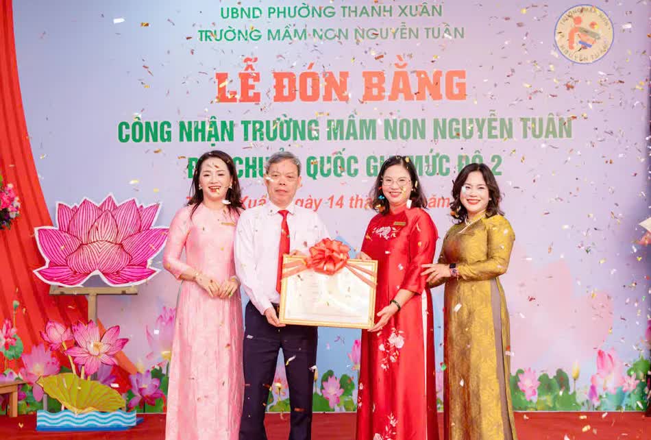 Phường Thanh Xuân: Trường Mầm non Nguyễn Tuân đón Bằng công nhận đạt chuẩn Quốc gia mức độ 2- Ảnh 6.