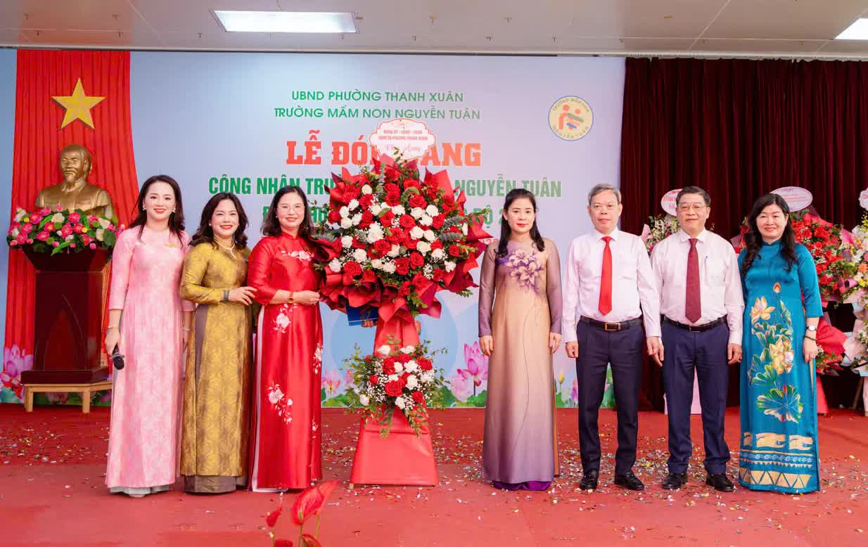 Phường Thanh Xuân: Trường Mầm non Nguyễn Tuân đón Bằng công nhận đạt chuẩn Quốc gia mức độ 2- Ảnh 1.