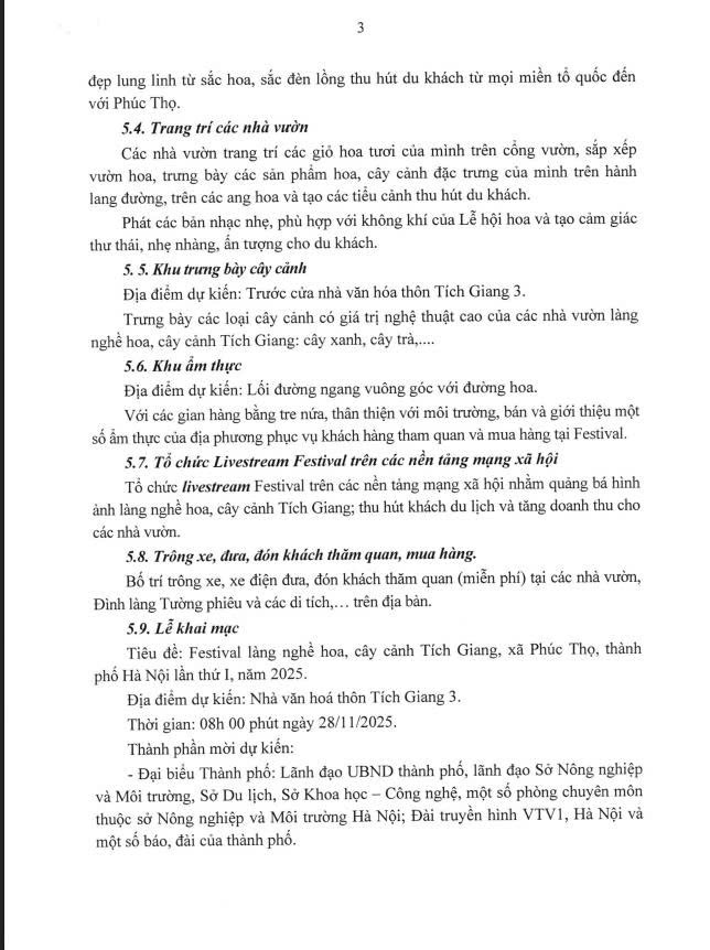 Tổ chức "Festival làng nghề hoa cây cảnh Tích Giang xã Phúc Thọ, Thành phố Hà Nội lần thứ I năm 2025- Ảnh 3.