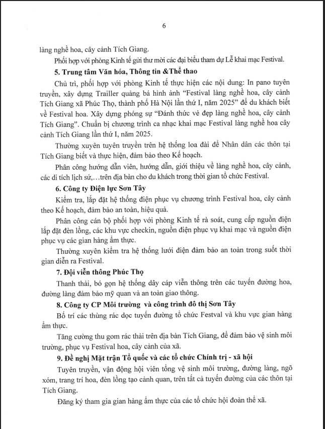 Tổ chức "Festival làng nghề hoa cây cảnh Tích Giang xã Phúc Thọ, Thành phố Hà Nội lần thứ I năm 2025- Ảnh 6.