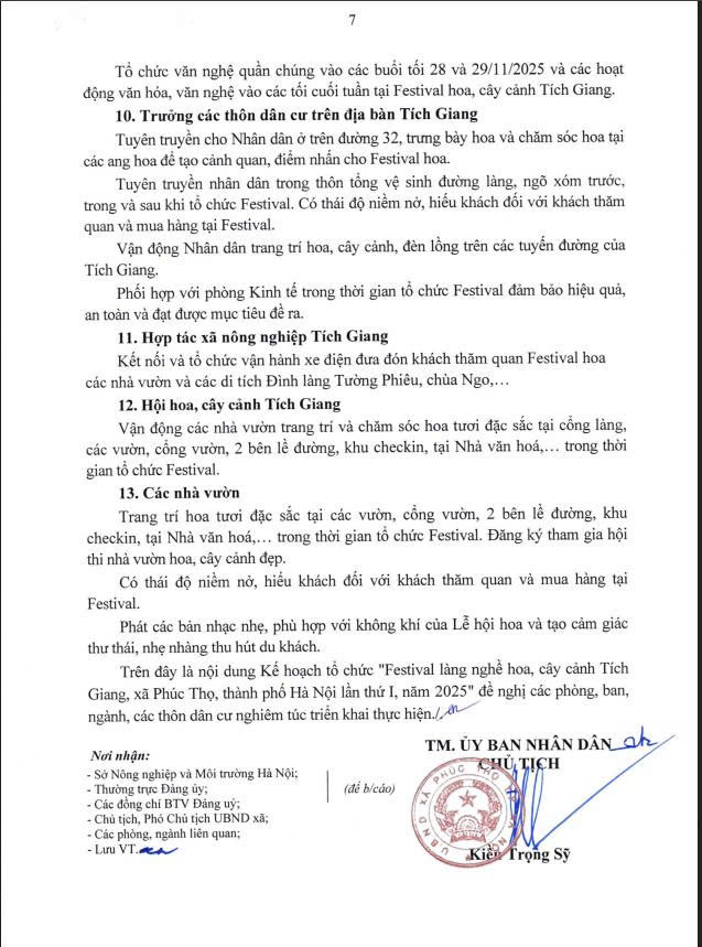 Tổ chức "Festival làng nghề hoa cây cảnh Tích Giang xã Phúc Thọ, Thành phố Hà Nội lần thứ I năm 2025- Ảnh 7.