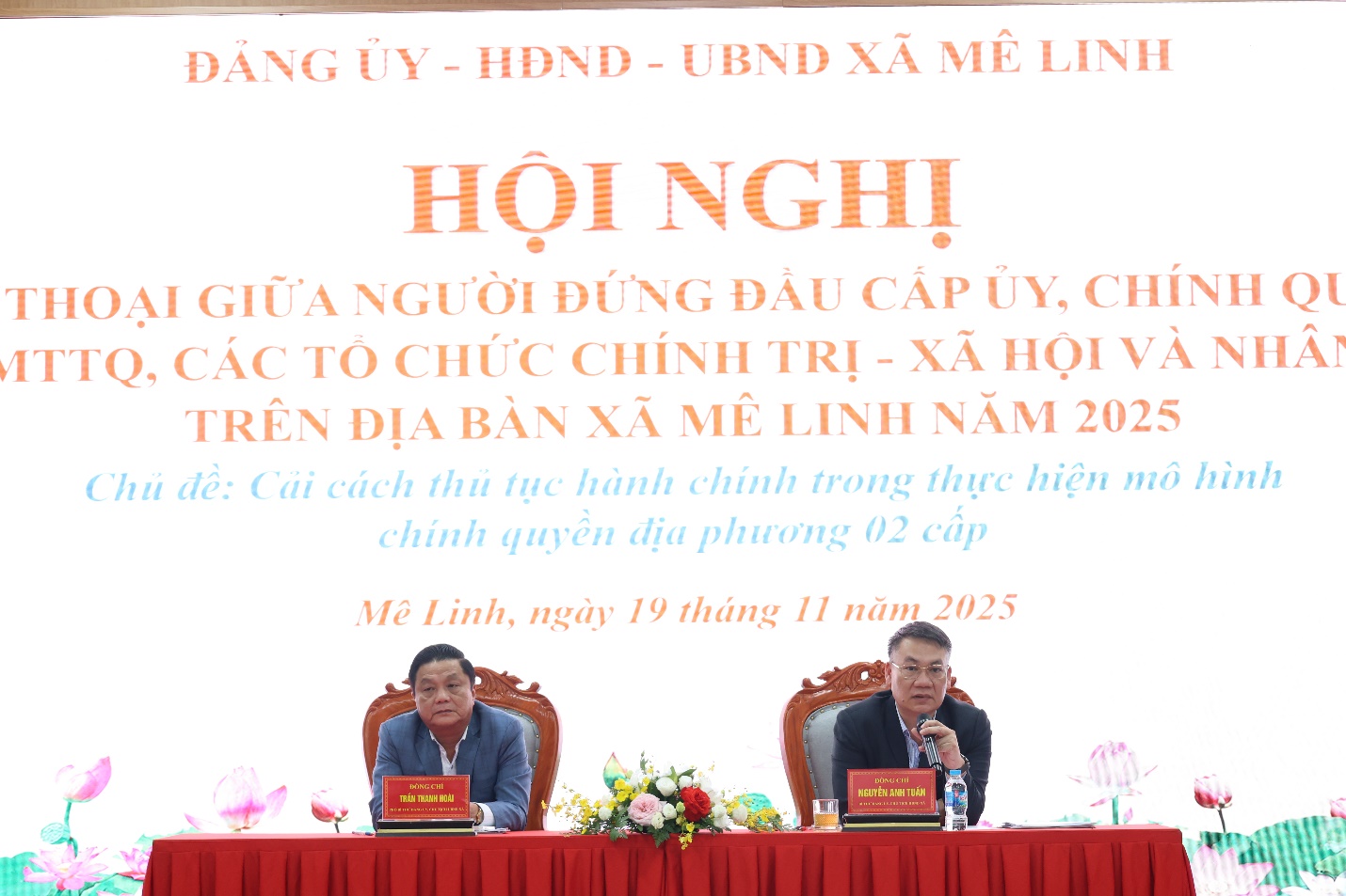 Xã Mê Linh: Đối thoại về cải cách thủ tục hành chính trong thực hiện mô hình chính quyền địa phương 2 cấp- Ảnh 1.
