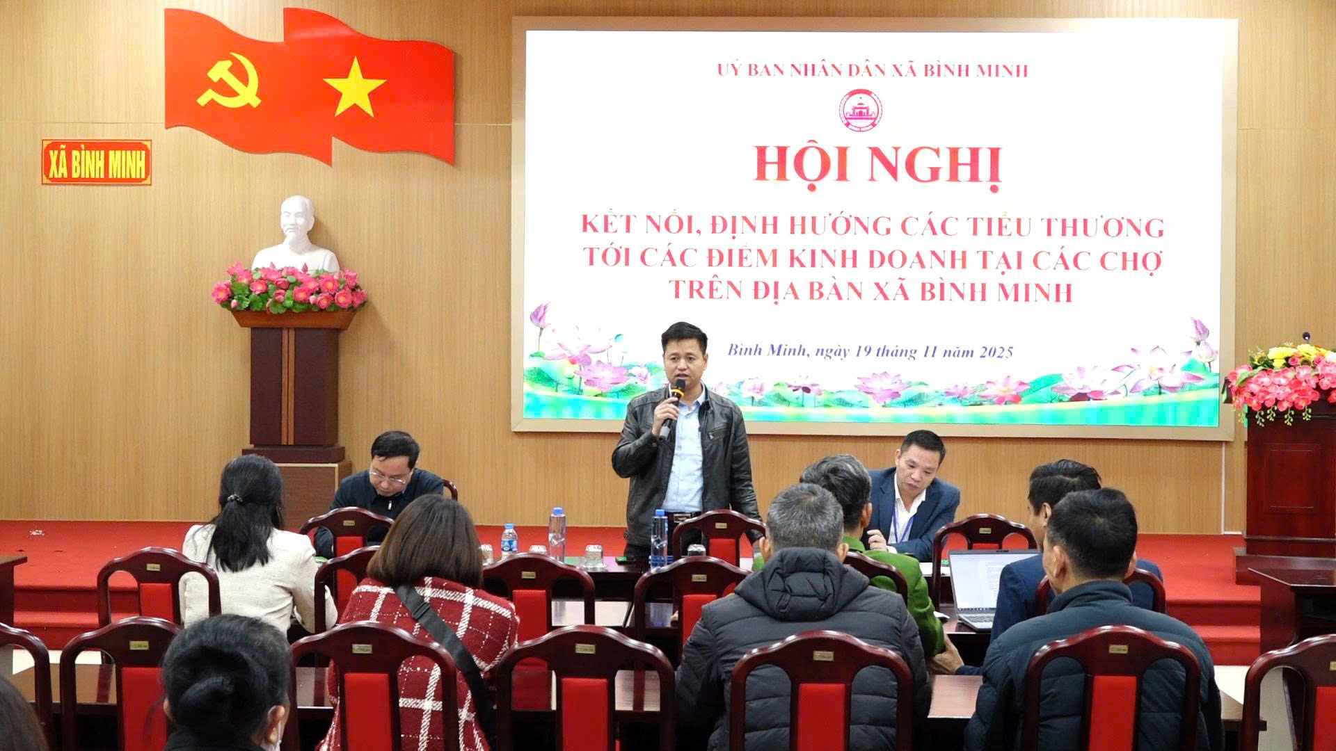 UBND xã Bình Minh tổ chức hội nghị kết nối và định hướng các tiểu thương đăng ký kinh doanh tại các chợ trên địa bàn xã