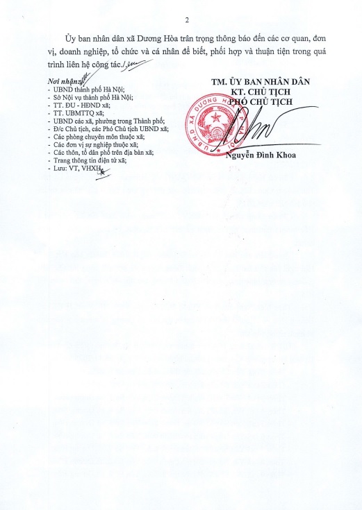 Thông báo về việc đổi tên 9 thôn trên địa bàn xã Dương Hòa sau sắp xếp đơn vị hành chính cấp xã- Ảnh 2.